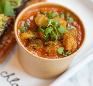Roasted Tomato-Basil Soup at chloe in New York City
