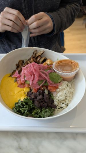 Warm salad bowl at chloe in New York City