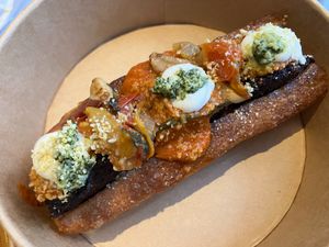 Hot Italian meatball sub at chloe in New York City