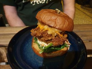 Kimchi burger at O Gambuzino Burger Clube in Lisbon