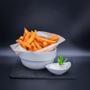 Tempura de Batata Doce (sweet potato tempura) at O Gambuzino Burger Clube in Lisbon