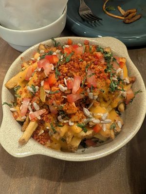 Cheesy chips at O Gambuzino Burger Clube in Lisbon