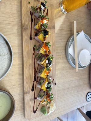 Mango ‘tuna’ rolls  at Ima in London