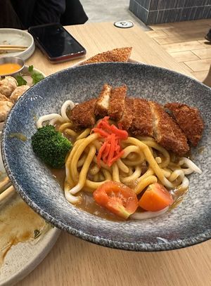 Chicken Katsu noodles   at Ima in London