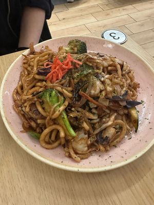 Yakisoba noodles   at Ima in London