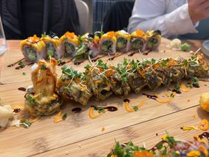 Gochujang parsnip crab tempura and mango-kissed tuna at Ima in London