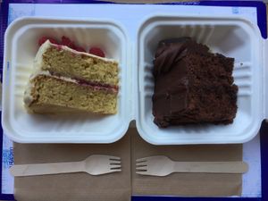 Take away cake  at Teatime Collective in Manchester