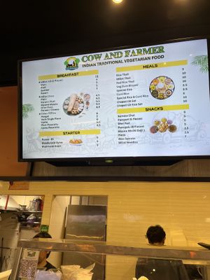 Menu  at Cow and Farmer - Changi in East Singapore