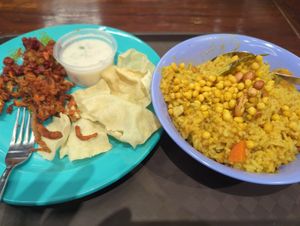 $6.50 Quite nice. gem in this area as there is hardly any vegetarian food nearby at Cow and Farmer - Changi in East Singapore