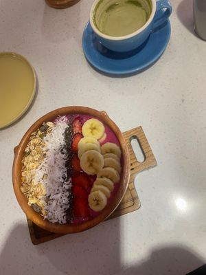 Love this place!!! Such a yummy smoothie bowl + matcha. Definitely give it a try!! at iVegan Supershop Nha Trang - Healthy Plant Based Cafe in Nha Trang