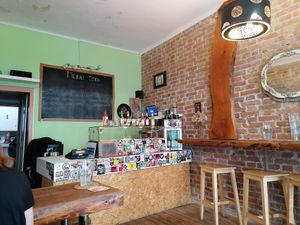 Inside of thv place at Vegan Bar in Bratislava