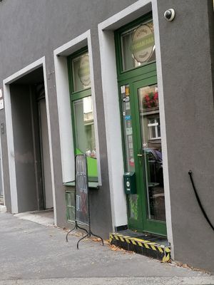 Outside at Vegan Bar in Bratislava