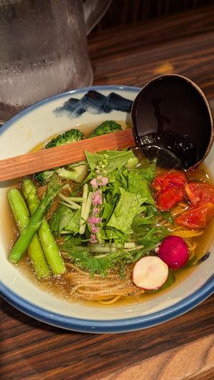 rainbow ramen at Azabujuban AFURI - 麻布十番 in Tokyo