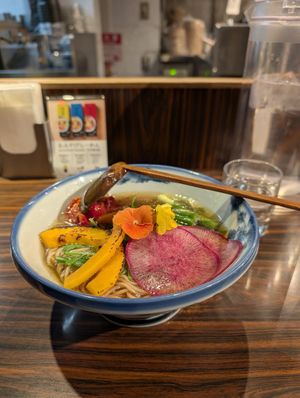 vegan ramen at Azabujuban AFURI - 麻布十番 in Tokyo
