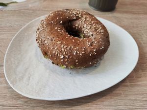 Avocado bagel at Naturella in Zurich