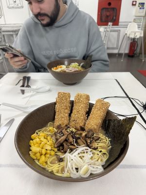  Vegan Ramen (foreground)  at Naruto Uzumaki in Braga