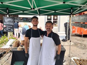 Father & son. at treego - Padaria Artesanal Sourdough in Lisbon