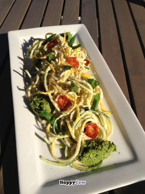 Zucchini pasta at Solfeggio in Pemberton