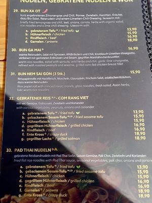 Menu at Reisland Garbsen in Garbsen