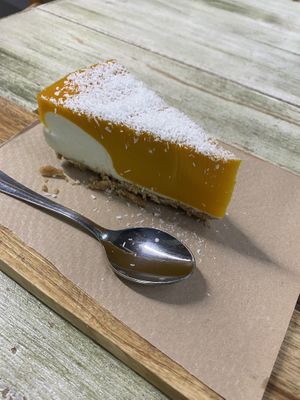 carrot&coconut cheesecake  at Biovegan Cafeteria Navarro in Valencia