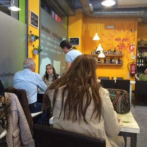 Seating at Biovegan Cafeteria Navarro in Valencia