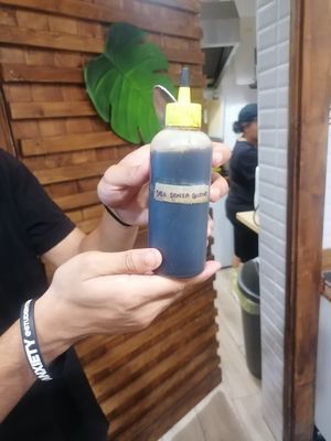 Vegan friendly soy sauce at Lovely Poke in Milan