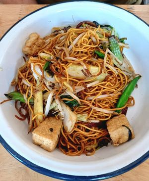 Mi xao chay at Oren Pho Vietnamese Restaurant in Northampton