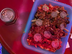 Mala loaded fries at BUFFALO TraP BAR in Bangkok