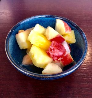Fruit salad  at The Wolff Grill Restaurant in Belfast
