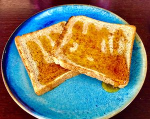 Maple syrup on toast at The Wolff Grill Restaurant in Belfast