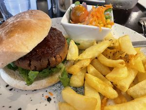 Vegan burger   at The Horseshoe in Listowel