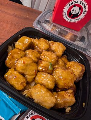 Beyond orange chicken bowl with chow mein at Panda Express - Millenia Blvd in Orlando