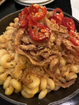Vegan Mac with Crispy Onions and Sausage  at Walt Disney World - Territory Lounge in Lake Buena Vista