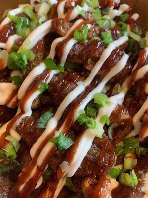 Our k*bab loaded chip box  at The Orange Chip Co in Nottingham