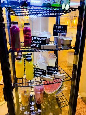 Fresh cold pressed juices, lemonade, fruit salads... at Jaya in Tucepi