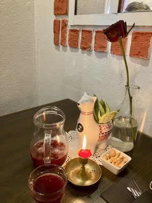 Saft aus lila Mais  at Pachamama in Bremen