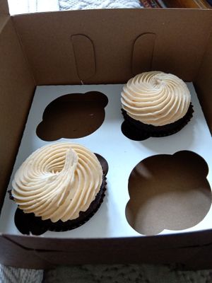 Chocolate peanut butter cupcakes at Get Caked Bakery in Rochester