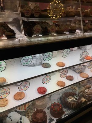 Any item with green dots - exclusively or in combination with selected colors- is vegan  at Get Caked Bakery in Rochester