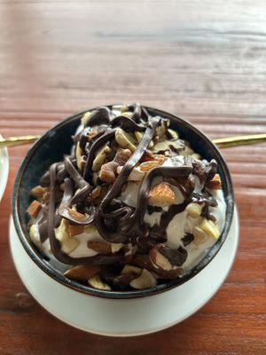 Hot chocolate fudge  at Lumuma in Pokhara