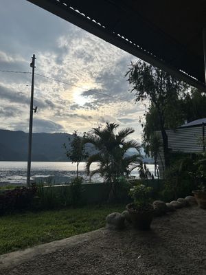 Lakeview with sunsett  at Lumuma in Pokhara