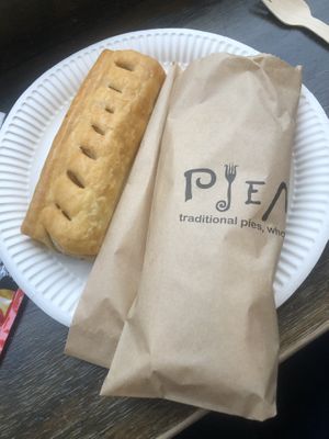Vegan sausage roll  at The Piemaker in Edinburgh