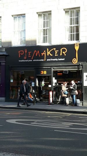 store front at The Piemaker in Edinburgh