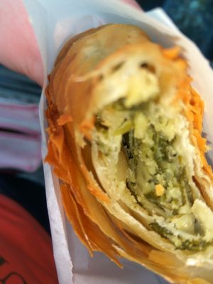 Spinach vergas bake - marked vegan. at The Piemaker in Edinburgh