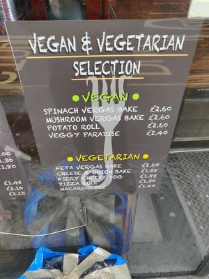 Menu at The Piemaker in Edinburgh