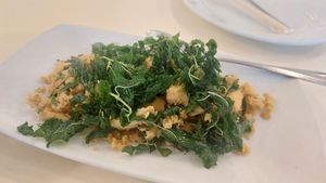 Tofu and basil at Chantorn Pochana - Maharaj in Chanthaburi