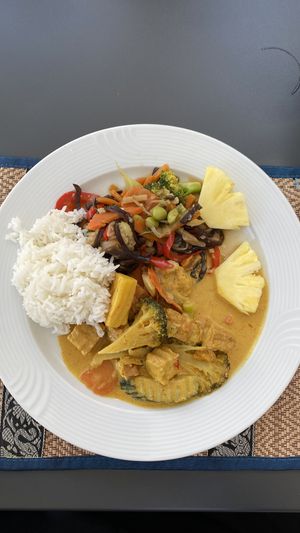 Tofu curry  at Oasis Sempach in Sempach