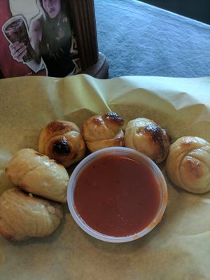 Vegan Garlic Knots! at Pizza Company in Las Vegas