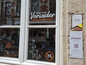 Outside at Food with Varinder in Leuven