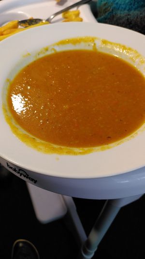 Carrot and coriander soup (October 2025) at Red Kite Cafe in Ponterwyd