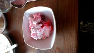 Cherry mousse. at Mio Matto in Berlin